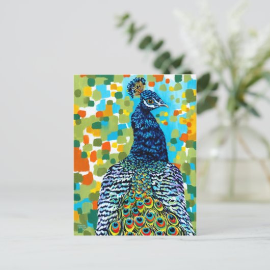Pfau II Postkarte (Stehend Vorderseite)