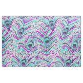 Pfau Ikat Aquarell-Muster Stoff (Fat Quarter (45,7 x 55,9 cm))