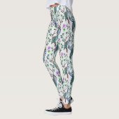 Pfau im Blütenbaum Leggings (Links)