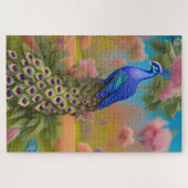 Pfau im Garten Puzzle (Horizontal)