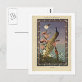 Pfau im Mondlicht Postkarte (Vorne/Hinten)