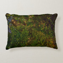 Pfau im Wald (von Abbott Henderson Thayer) Dekokissen