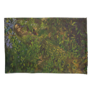 Pfau im Wald (von Abbott Henderson Thayer) Kissenbezug