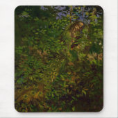 Pfau im Wald (von Abbott Henderson Thayer) Mousepad (Vorne)