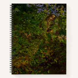 Pfau im Wald (von Abbott Henderson Thayer) Notizblock