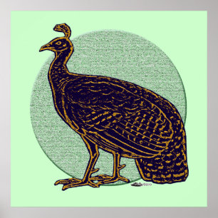 Pfau: Impressionistischer Kongo Hen Poster