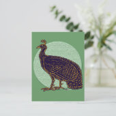 Pfau: Impressionistischer Kongo Hen Postkarte (Stehend Vorderseite)