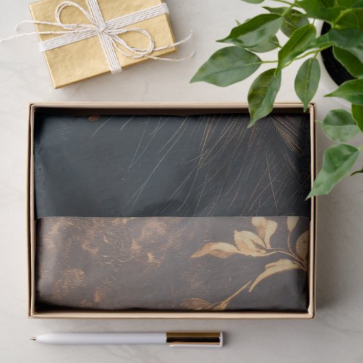 Pfau in Blue and Gold Decoupage Seidenpapier (Geschenk)