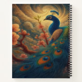 Pfau in Blüte Notizblock (Rückseite)