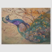 Pfau in der Holzentwaldung Seidenpapier (Vorderseite)