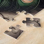 Pfau in einem Kirschblossom Puzzle (Seite)