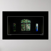 Pfau in einem Windows-Poster Poster (Vorne)