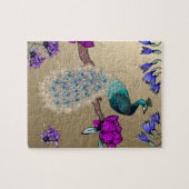 Pfau in Gold Puzzle (Horizontal)