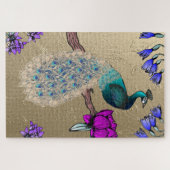 Pfau in Gold Puzzle (Horizontal)