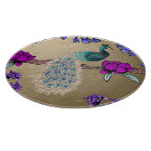 Pfau in Gold Schneidebrett (Ecke)