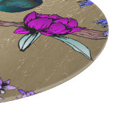 Pfau in Gold Schneidebrett (Ecke)