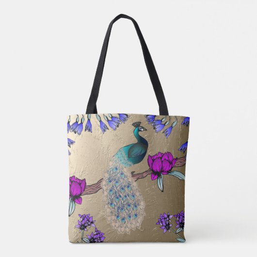 Pfau in Gold Tasche (Rückseite)