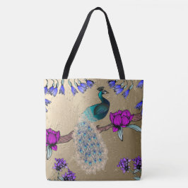 Pfau in Gold Tasche