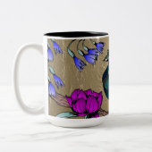 Pfau in Gold Zweifarbige Tasse (Links)