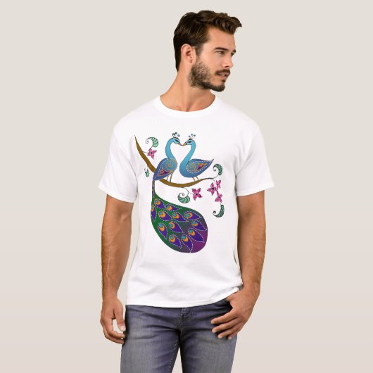 Pfau in Liebe T - Shirt (Vorne ganz)