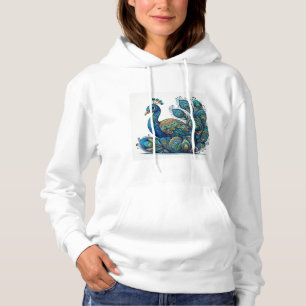 Pfau in Mandala gedruckt Hoodie