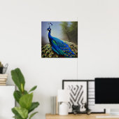 Pfau in Natur Poster (Heimbüro)