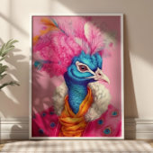 Pfau in Pink-Tierplakat Poster