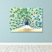 Pfau in San Diego 2013 Leinwanddruck (Insitu (Holzboden))