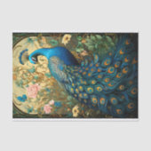 Pfau in Tapisserie 3 Dekoupage Papier (Vorderseite)