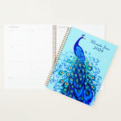 Pfau in Türkis, Cobalt Blue und Aqua Planer (Anzeige)
