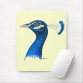 Pfau: Indischer Blauer Mousepad (Mit Mouse)