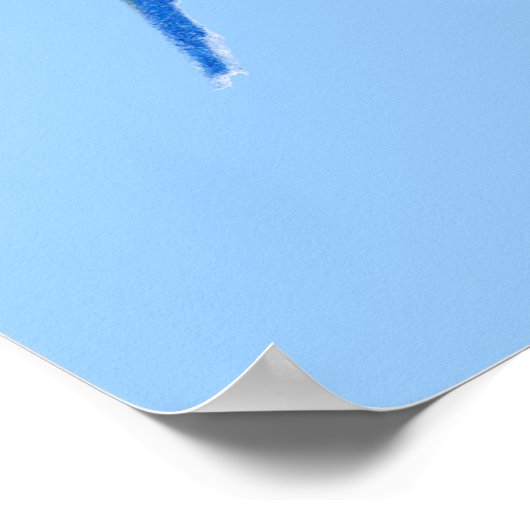 Pfau: Indischer Blauer Poster (Ecke)