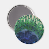 Pfau-inspirierter Blumen-Magnet Magnet (Vorderseite/Rückseite)