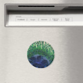 Pfau-inspirierter Blumen-Magnet Magnet (In Situ (Geschirrspüler))