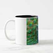 Pfau-Kaffee-Tasse Zweifarbige Tasse (Links)