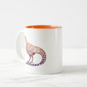 Pfau-Kaffee-Tassen Zweifarbige Tasse (Vorderseite Links)