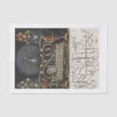 Pfau-Kalligrafie-Dekopapier Seidenpapier (Vorderseite)