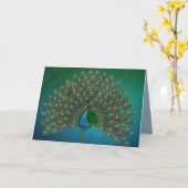 Pfau Karte (Gelbe Blume)