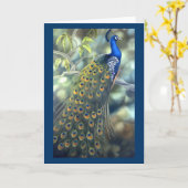 Pfau-Karte Karte (Gelbe Blume)