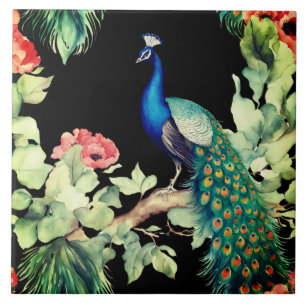 Pfau Keramikfliese