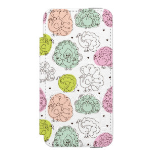 Pfau Kinder Tapete vintage Incipio Watson™ iPhone 5 Geldbörsen Hülle