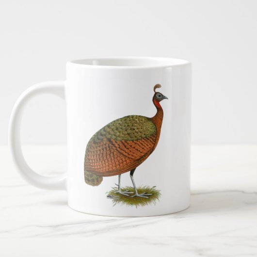 Pfau: Kongo Peahen Jumbo-Tasse (Links)