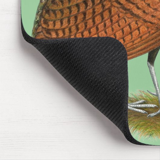 Pfau: Kongo Peahen Mousepad (Ecke)