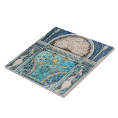 Pfau, Krane und Sonnenblumen Jugendstil Fliese (Seite)