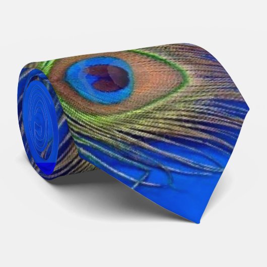 Pfau-Krawatte Krawatte (Gerollt)