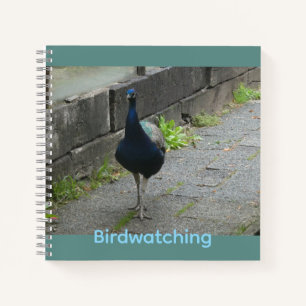 Pfau Kunden-Text Vogelbeobachtungs-Notizbuch Notizblock