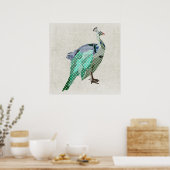 Pfau Kunst Leinwand Poster (Küche)