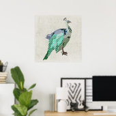 Pfau Kunst Leinwand Poster (Heimbüro)