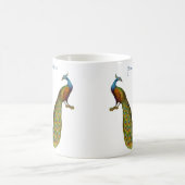 Pfau-Kunst-Vogel-kundengerechte Tasse (Mittel)