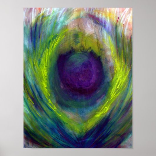 Pfau - Kunstdrucken Poster (Vorne)